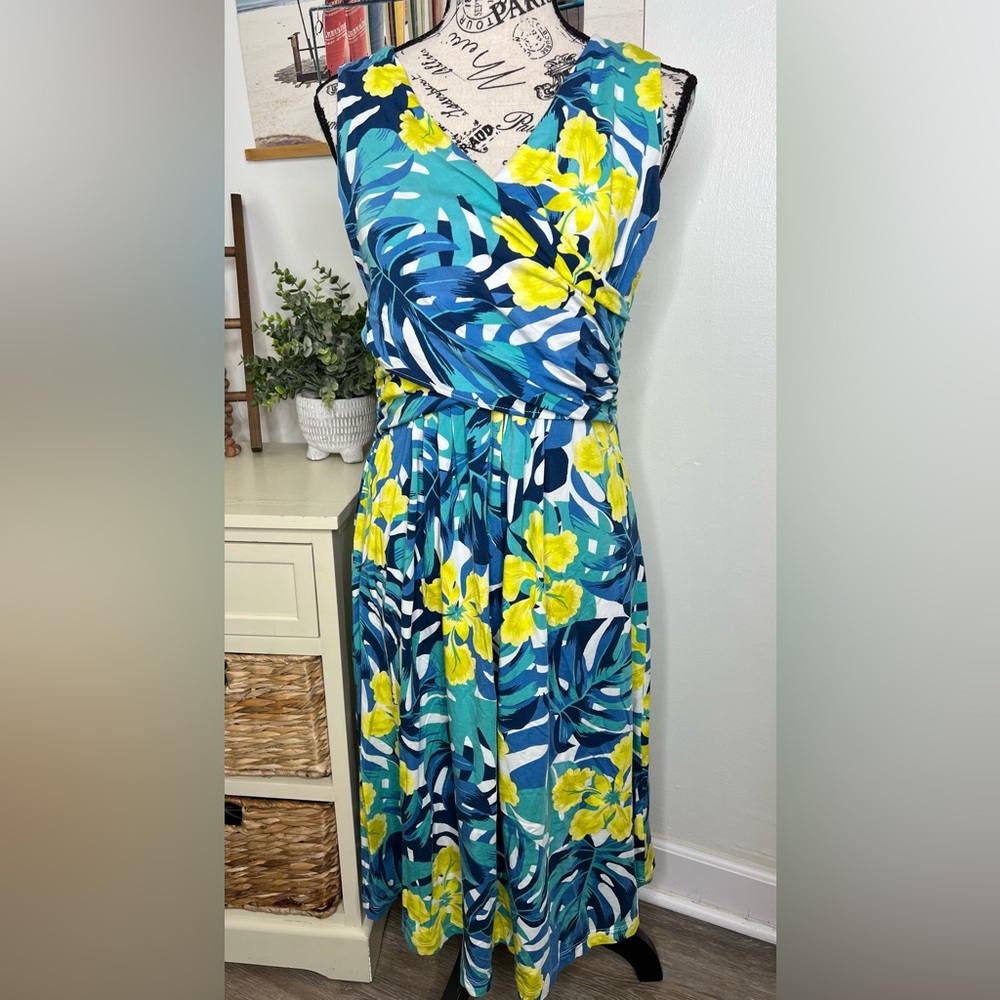 Brand New-Lands’ End Tropical Print Dress
